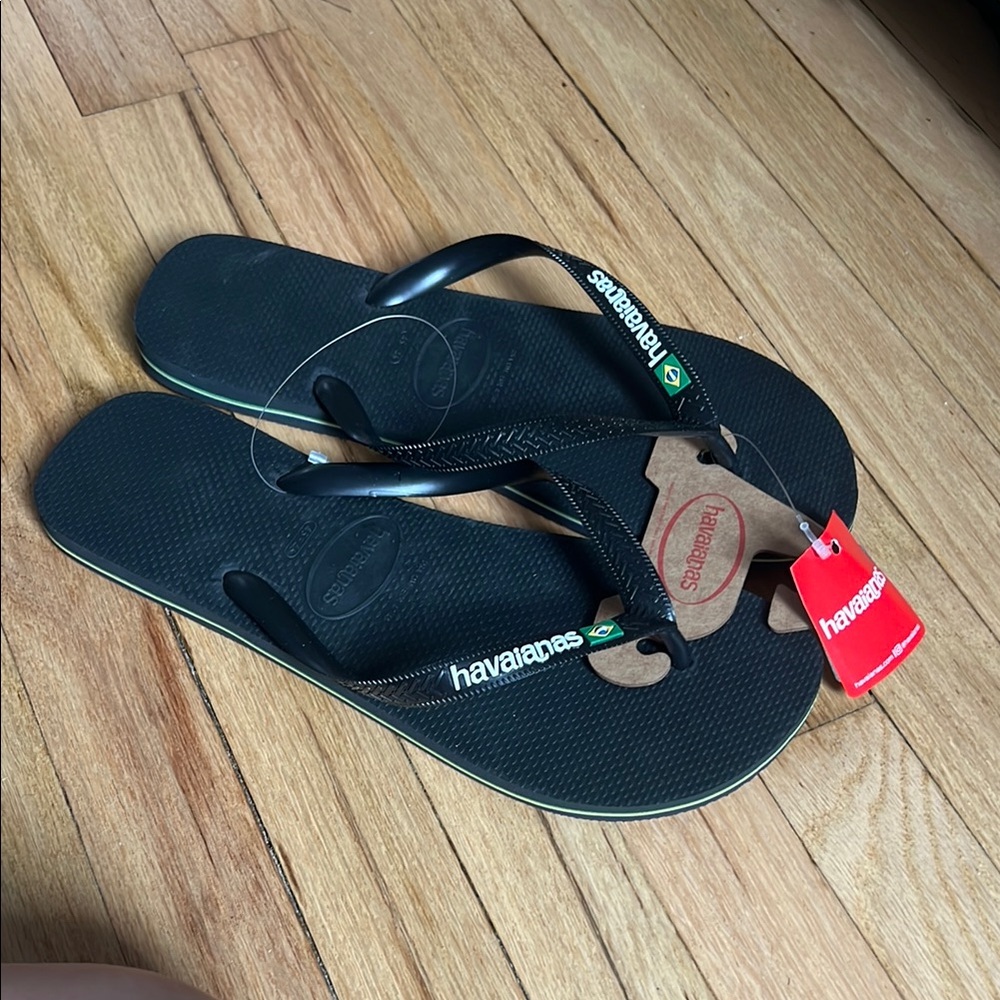 Havaianas Mens Black Flip Flops